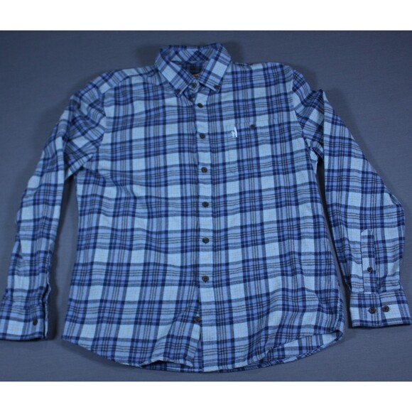 johnnie-O Other - Johnnie-O Hangin Out Shirt Mens Large Blue Plaid Button Down Flannel Sz M